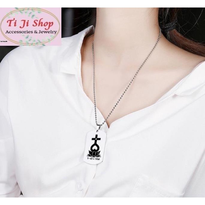Mặt Dây chuyền thẻ bài khắc Thiên Tâm