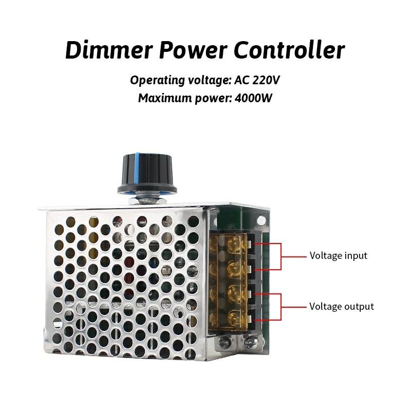 Dimmer điều khiển tốc độ động cơ AC 220V - 4000W điều khiển nhiệt độ khò, máy bơm nước, máy ấp trứng