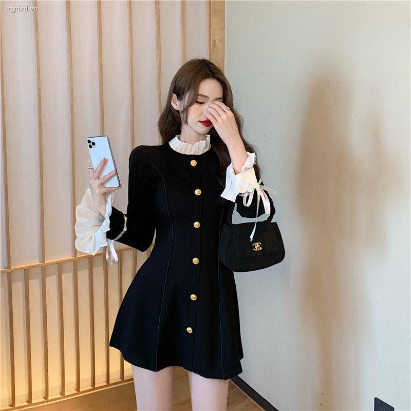 Đầm chữ A tay dài phong cách thời trang thu đông 2020 cho nữ