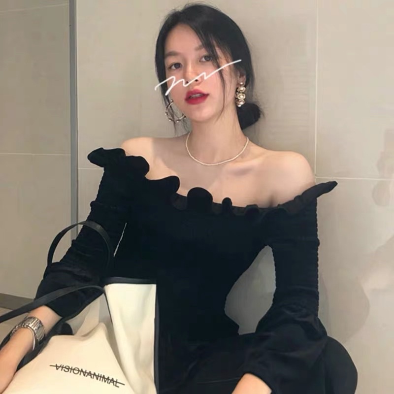 Áo Nhung trễ vai tiểu thư siêu tôn dáng | BigBuy360 - bigbuy360.vn