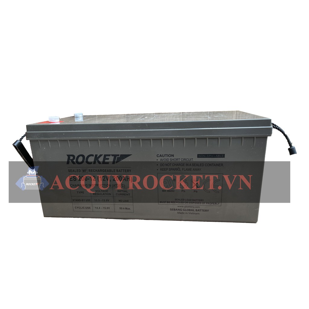 Ắc quy Viễn thông Rocket ES200-12 (12V-200Ah)