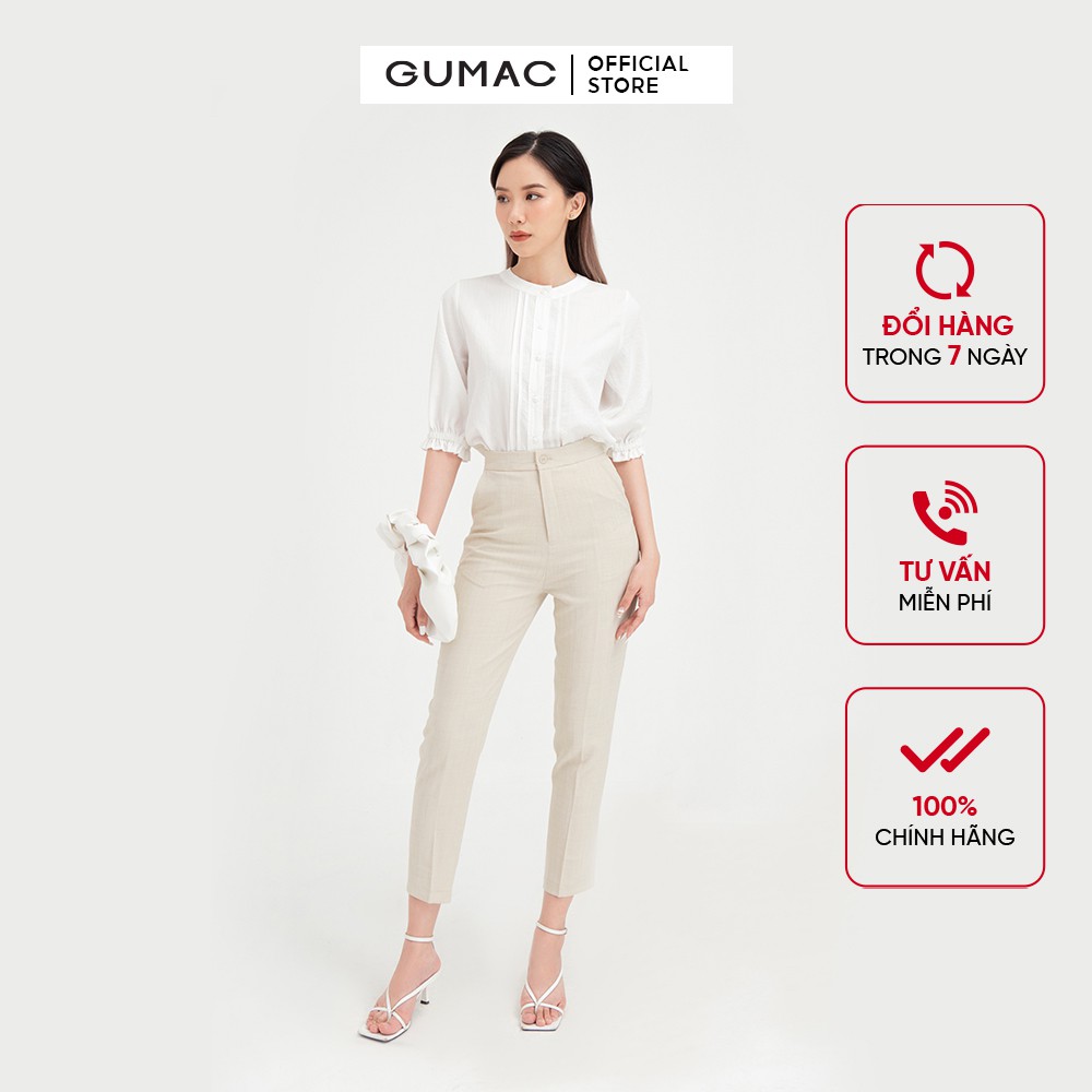 [Mã WABRGU72 giảm 10% tối đa 50k đơn 250k] Quần tây nữ cơ bản GUMAC đồ công sở thanh lịch QB401 | BigBuy360 - bigbuy360.vn