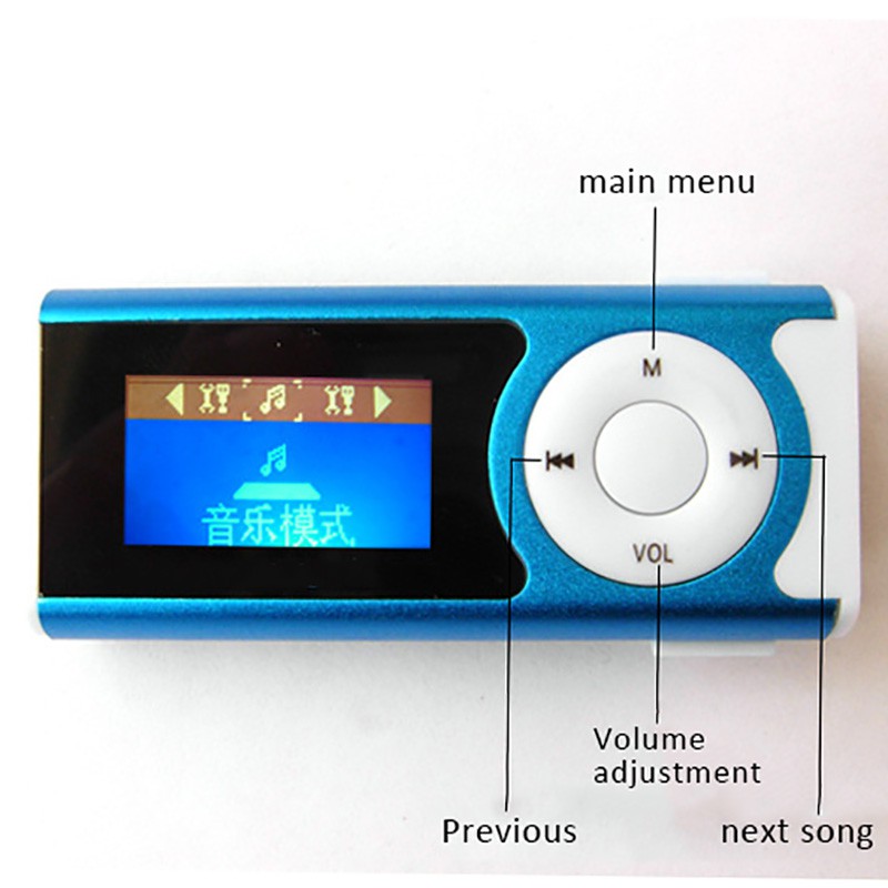 Máy Nghe Nhạc Mp3 Mini Có Màn Hình Lcd Hỗ Trợ Thẻ Nhớ Tf