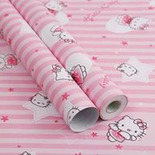 CUỘN 10M DECAL GIẤY DÁN TƯỜNG KITTY THIÊN THẦN KHỔ 45CM KEO SẴN BÓC DÁN