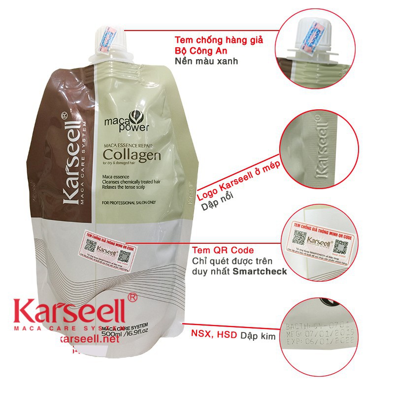 ⚡[ Chính Hãng]⚡ Ủ Tóc Collagen Karseell 500ml Siêu Mượt Phục Hồi Tóc Hư Tổn, Cấp Ẩm, Dưỡng Tóc Mềm Mượt | BigBuy360 - bigbuy360.vn