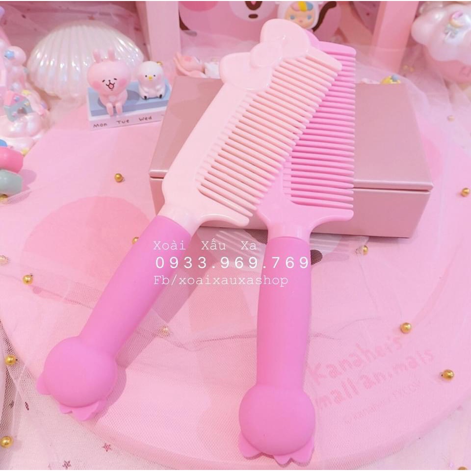Lược chải tóc hình mèo Hello kitty siêu đáng yêu (dvt: 1 cái)