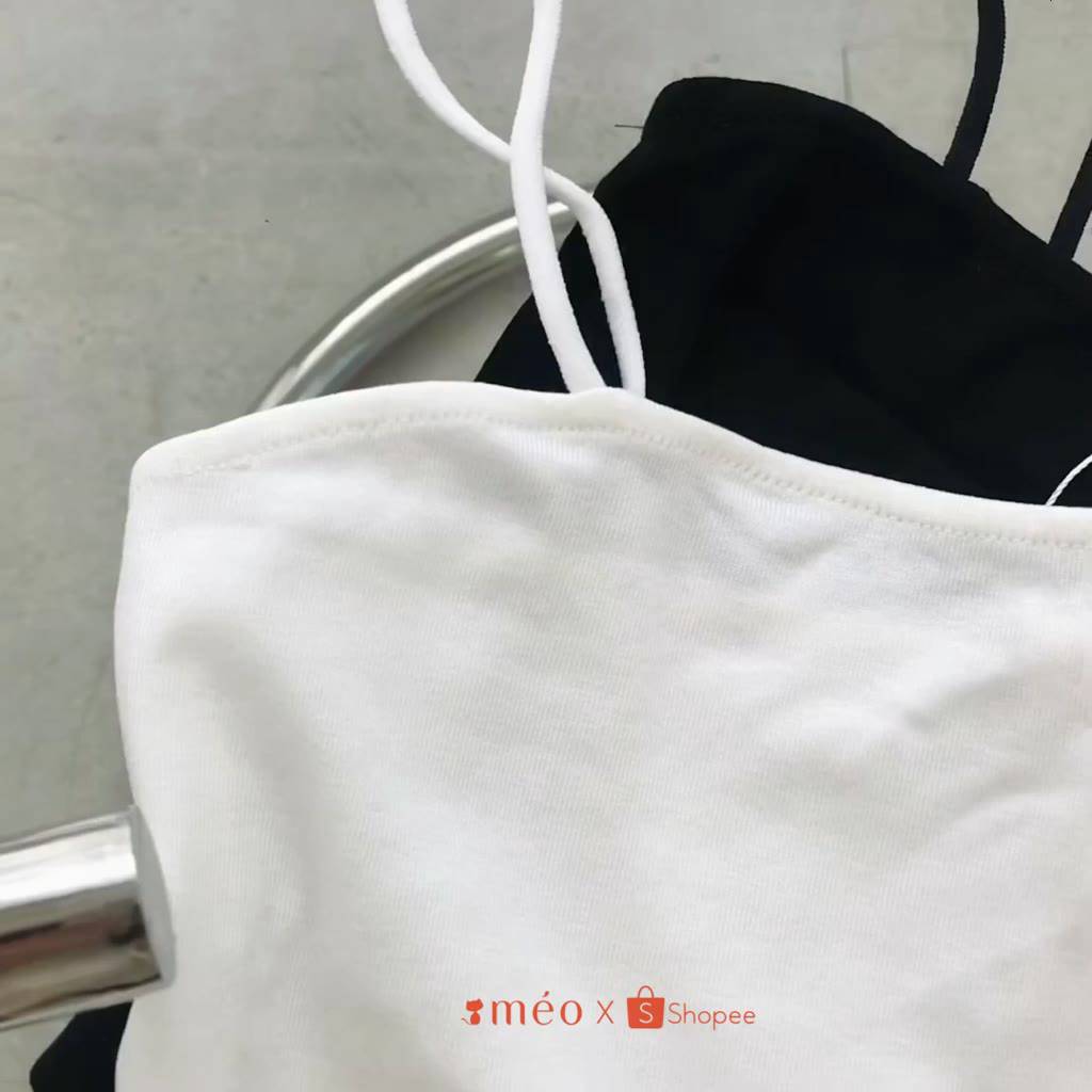 Áo hai dây nữ Méo shop dáng croptop thun tăm form ôm bó ngực Xevia | BigBuy360 - bigbuy360.vn
