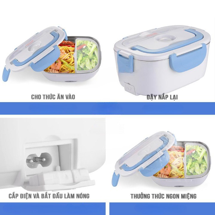 Hộp Cơm Cắm Điện Liolux Có Quai Xách Ruột INOX- ruột nhựa Dung Tích Lớn Chia Nhiều Ngăn Làm Hộp Cơm Văn Phòng Bền Và Thẩ