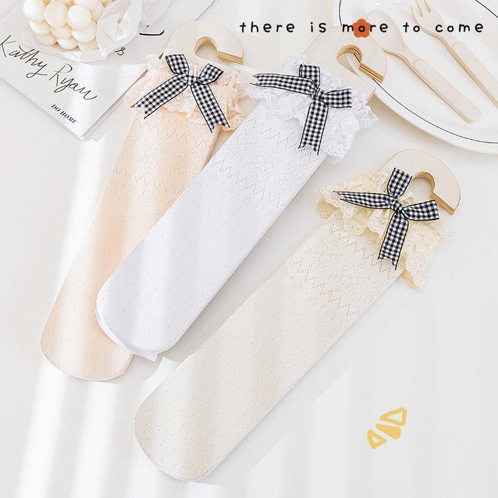 Đôi Vớ Lưới Rỗng Đính Nơ Phong Cách Lolita Nhật Bản Đáng Yêu Dành Cho Bé Gái