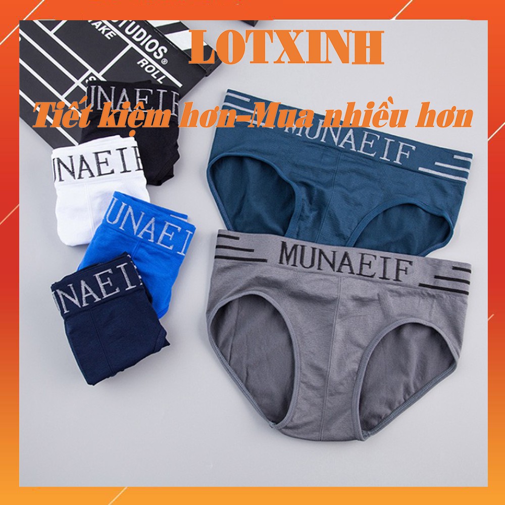 [COMBO 4] Quần lót nam tam giác cao cấp, Sịp chéo MUNAFIE co giãn 4 chiều LOTXINH