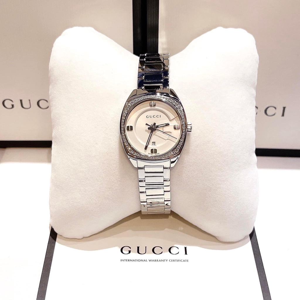 Đồng Hồ Nữ Gucci GG2570 White Women's YA142506