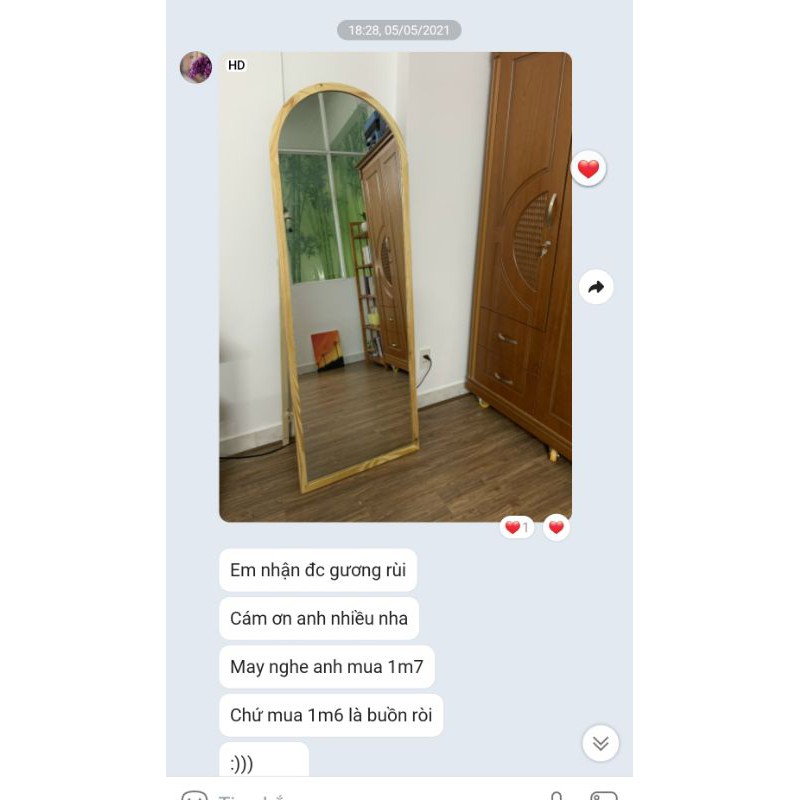 Gương toàn thân Oval cao cấp 60x170 - Homevuive