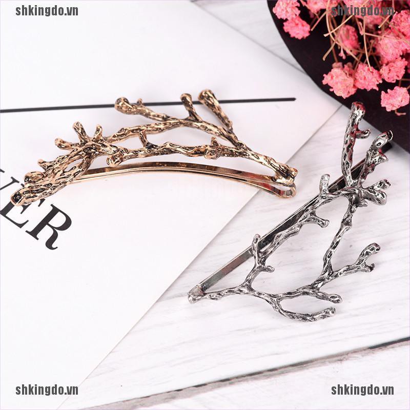 SKINDO Celebrity Metal Tree Branch Hairpins Gold Silver Hair Clips for Lady Bobby Pin