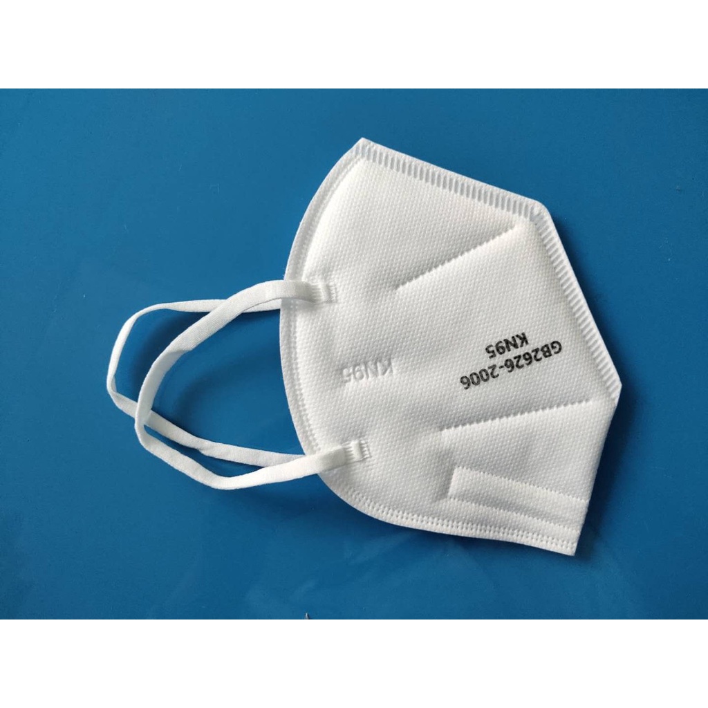 Khẩu trang N95 KN95 5 lớp chống bụi mịn PM2.5, có kẹp kim loại chắc chắn ở sống mũi