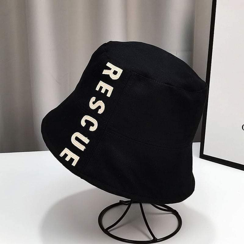 Nón bucket thể thao nam nữ vành cụp thêu chữ dọc Rescue, mũ chống nắng Hàn Quốc năng động - BL135_Fashion