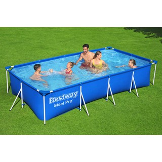 Bể bơi cao cấp Bestway di động khung kim loại 400cm*211cm*81cm tiêu chuẩn Châu ÂU, hàng chính hãng
