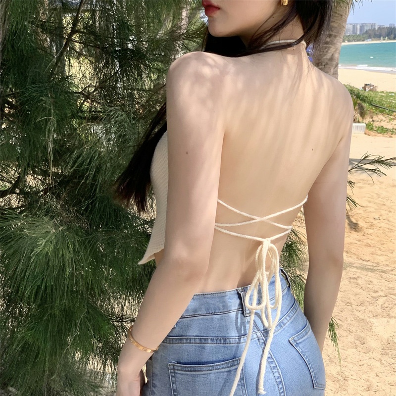 Áo Hai Dây Một Mảnh - Mẫu Len Mới