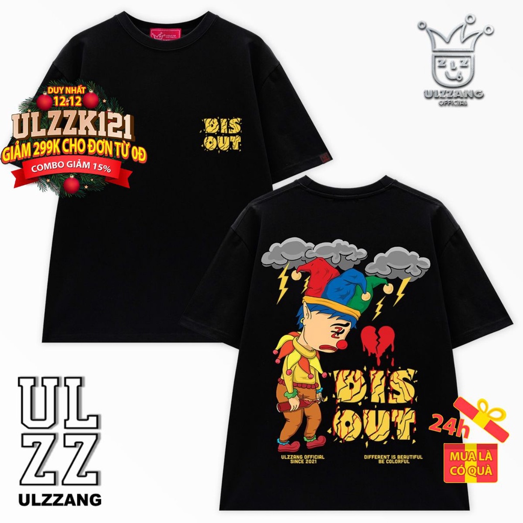 [Mã WABR1512 giảm 12% đơn 99k] Áo thun local brand ULZZ Ulzzang dáng unisex tay lỡ in hình disout U-21