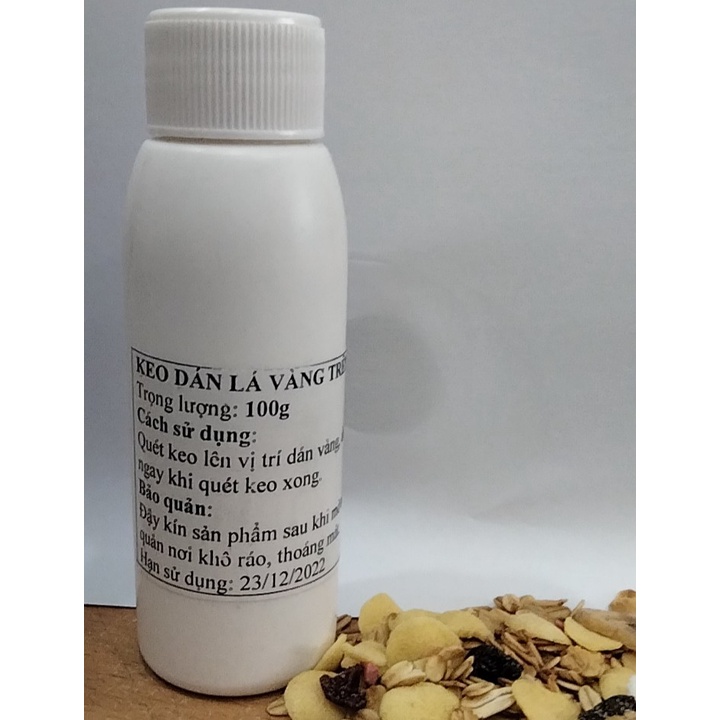 100g Keo dán vàng trên các loại giấy, bìa có thể dán ngay khi quét keo xong