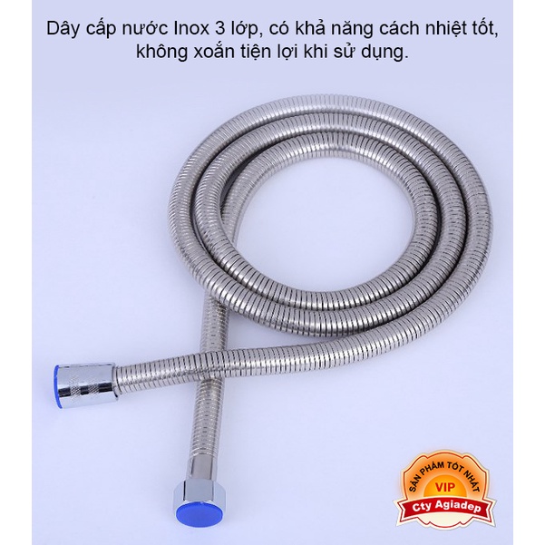 Bát Sen tắm nóng lạnh tăng áp 3 chế độ + Giá đỡ + Dây sen Đóng Vỉ xịn sò GIÁ BUÔN