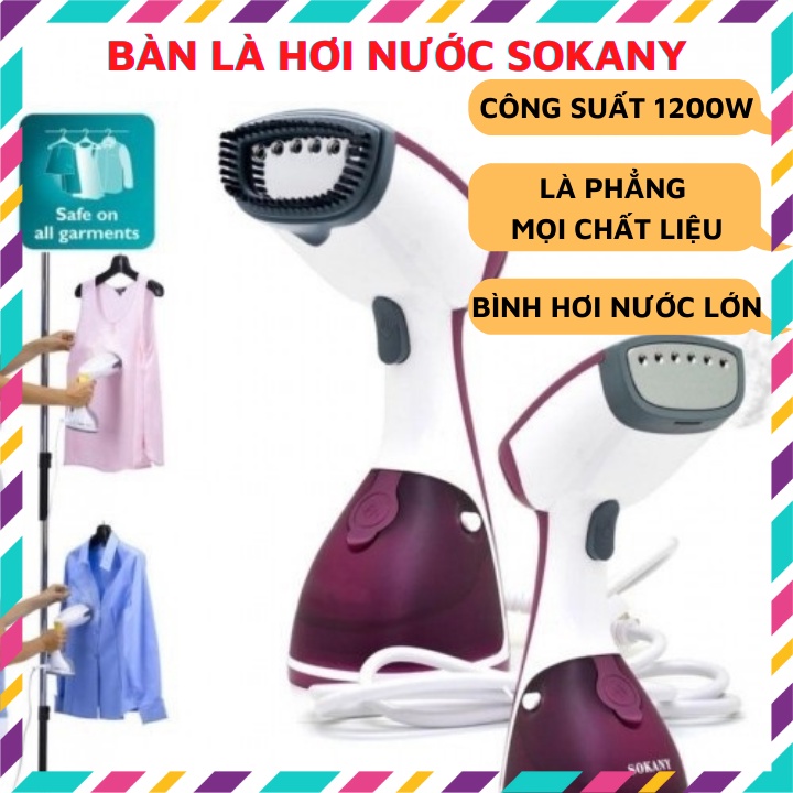 Bàn là hơi nước cầm tay SOKANY, cao cấp, nhỏ gọn, công suất 1200w