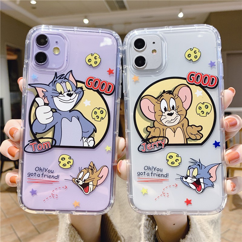 [ IPHONE ] Ốp Lưng Silicon Chống Sốc Tom x Jerry - I034