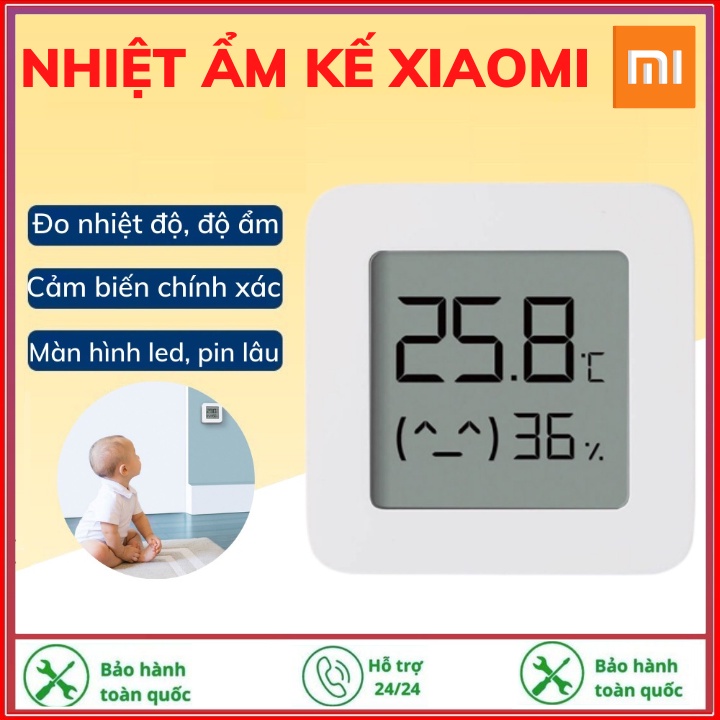 Nhiệt Ẩm Kế Điện Tử Xiaomi, Máy Đo Nhiệt Độ Độ Ẩm Điện Tử Gia Đình Xiaomi Mijia-Bảo Hành 12 Tháng