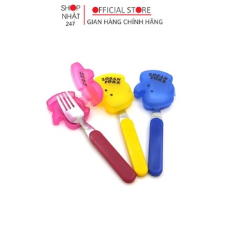 Thìa inox cho bé kèm hộp đựng hình thú NAKAYA Hàng nội địa Nhật Bản
