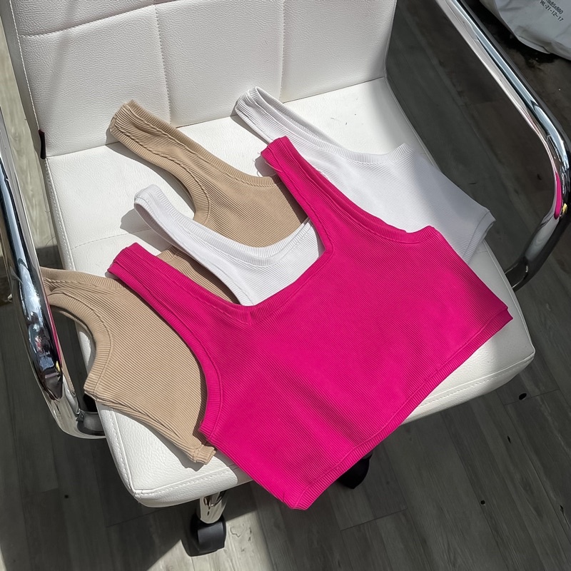 ✨Áo Croptop 2 dây cổ vuông ———- Chất thun gân tăm siêu đẹp