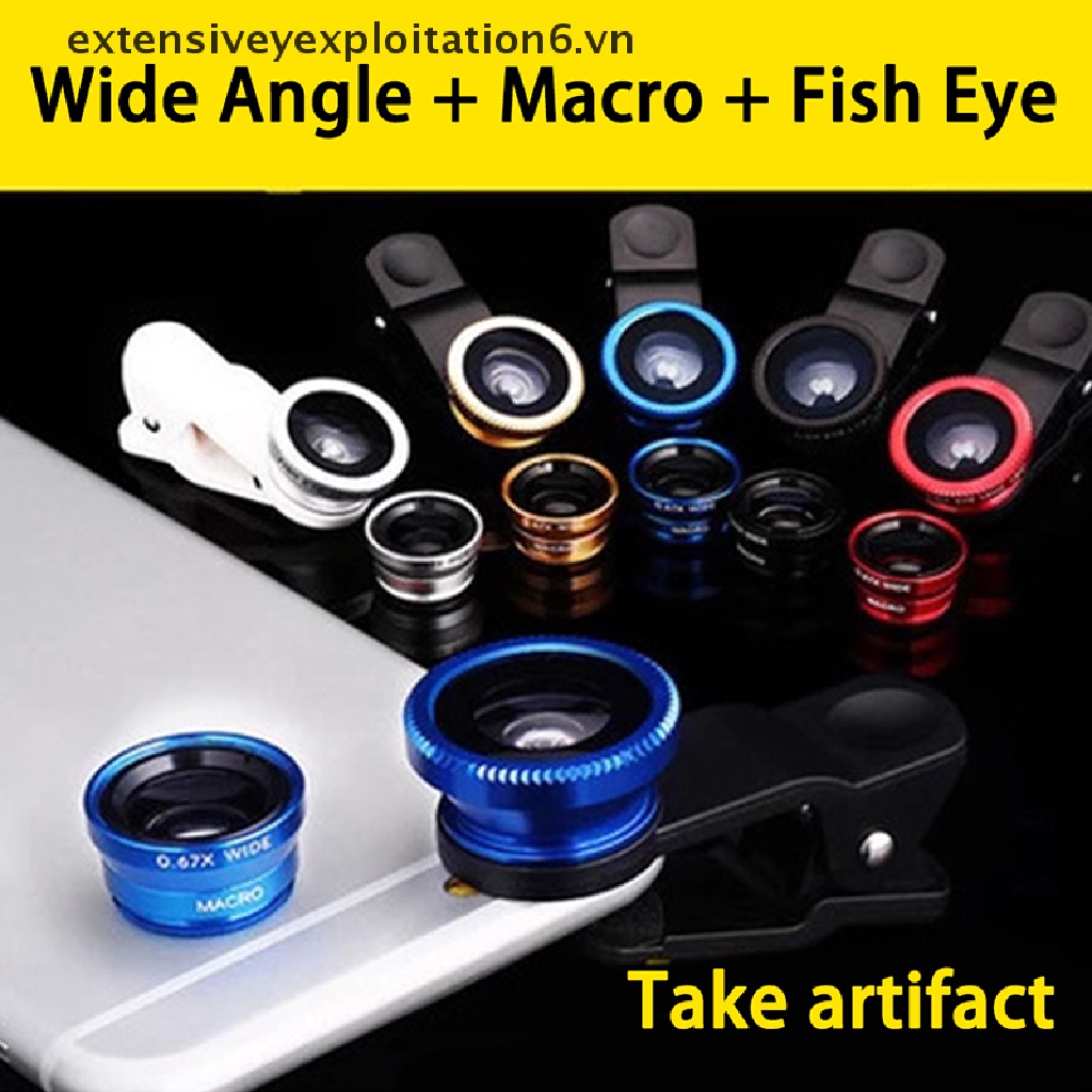 Bộ Lens Mắt Cá Góc Rộng 3 Trong 1 Cho Điện Thoại E6VN / E6VN