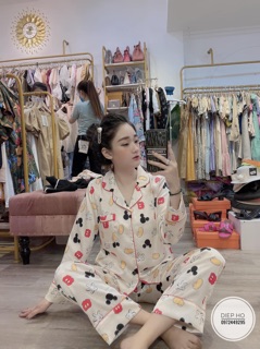 Bộ lụa satin cao cấp họa tiết thương hiệu nhiều mẫu hot