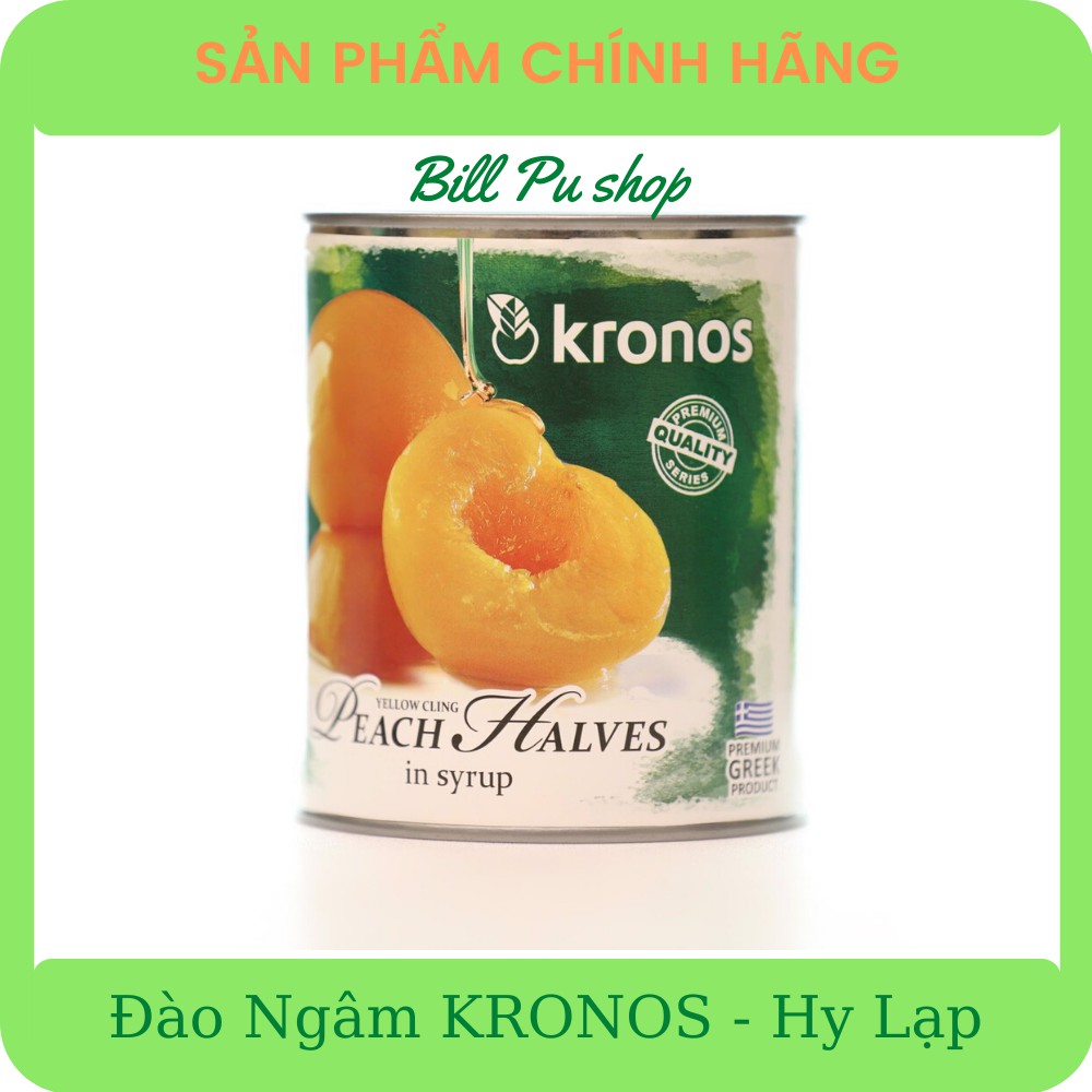Đào ngâm KRONOS lon lớn 820g - Nhập khẩu Hy Lạp