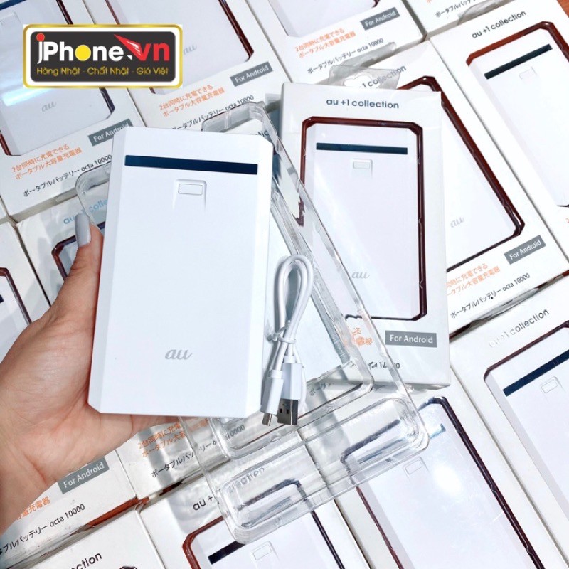 Pin Sạc Dự Phòng NHẬT Au +1 R04P002W 10.000mAh 2 Output - HÀNG CHÍNH HÃNG BẢO HÀNH 1 ĐỔI 1