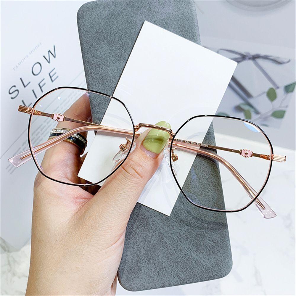 HS Mắt Kính Gọng Kim Loại Chống Bức Xạ Thời Trang