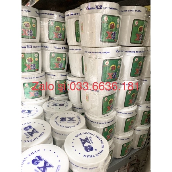 sỉ 2 hủ kem x2 trắng da toàn thân body hủ 80g