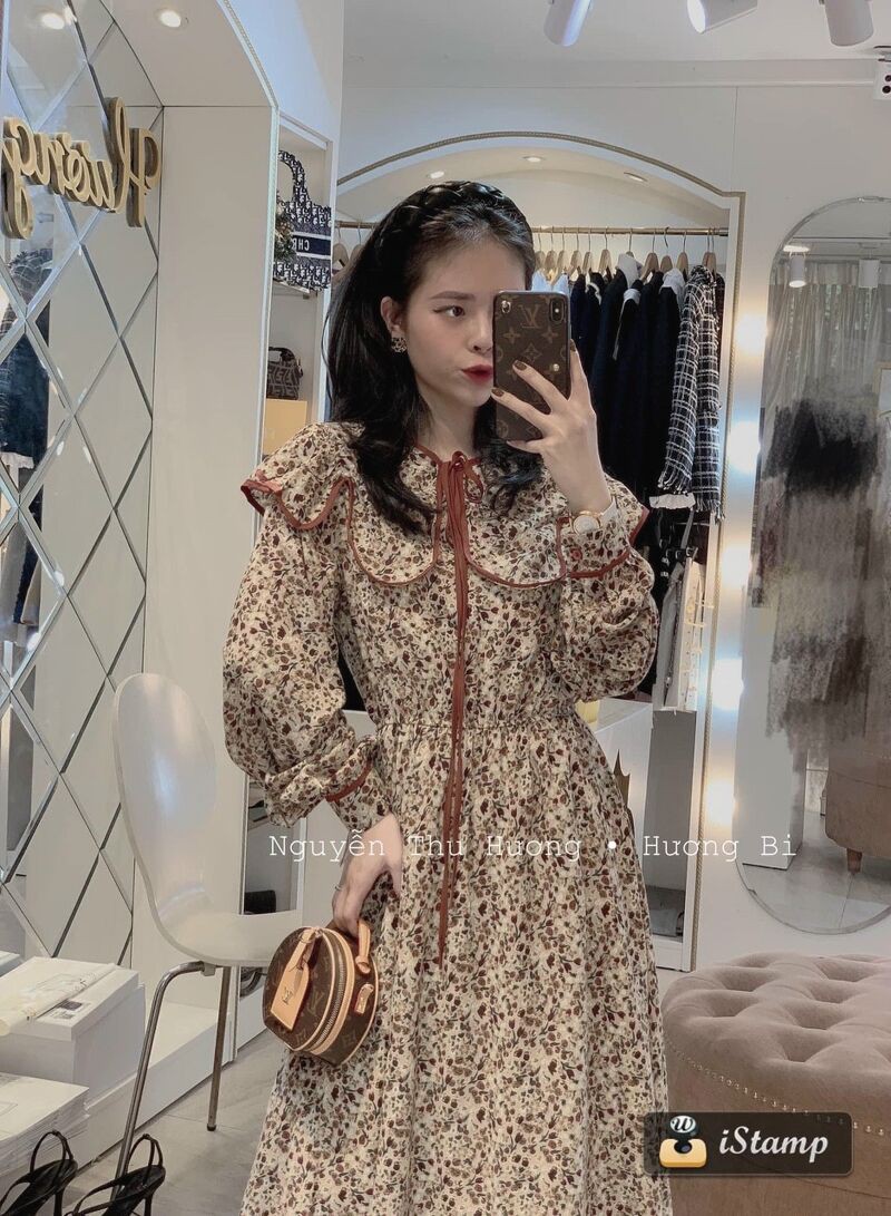 Váy hoa cổ sen rời hàng đẹp | BigBuy360 - bigbuy360.vn