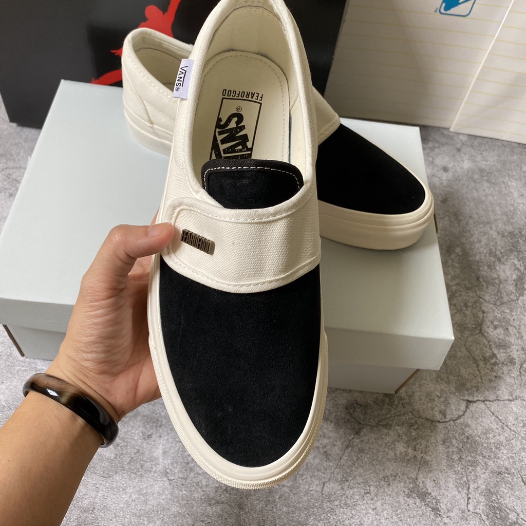 GIÀY VANS. FEAR. OF. GOF. FOG. SLIPON. TRẮNG. ĐEN MỚI NHẤT 2022
