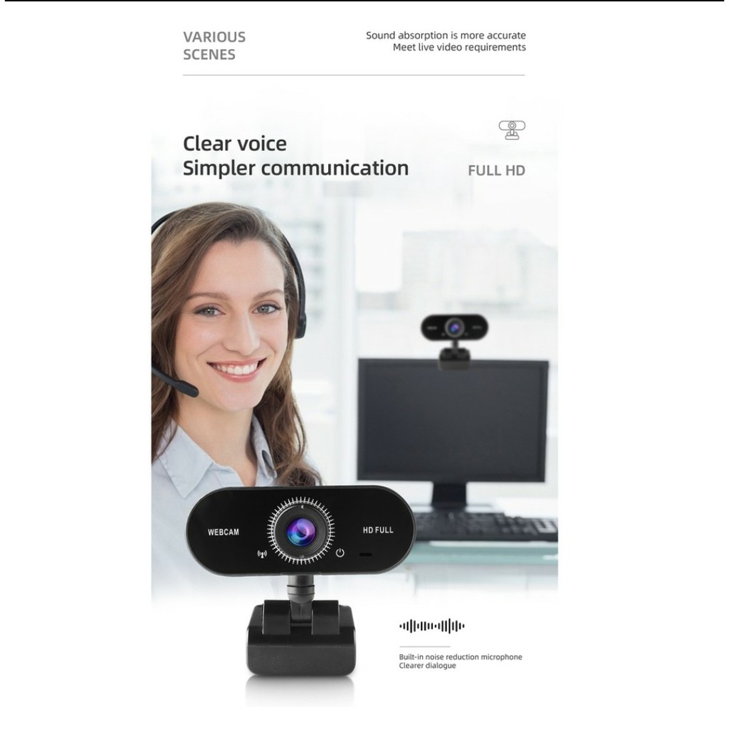 Webcam Full Hd 1080p Tích Hợp Mic Cho Máy Tính | BigBuy360 - bigbuy360.vn