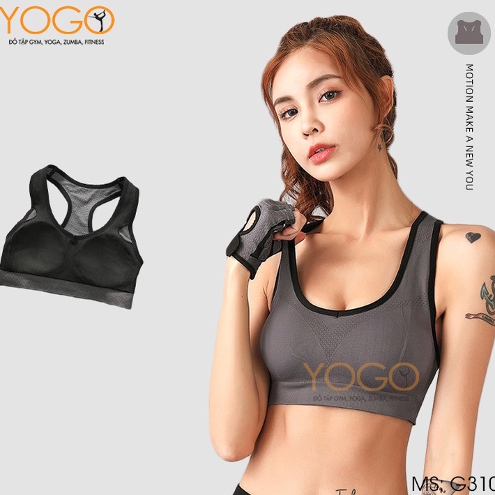 Áo bra tập gym yoga nữ áo bra thể thao có đệm mút nâng ngực tôn dáng co giãn 4 chiều ôm body YOGO G310