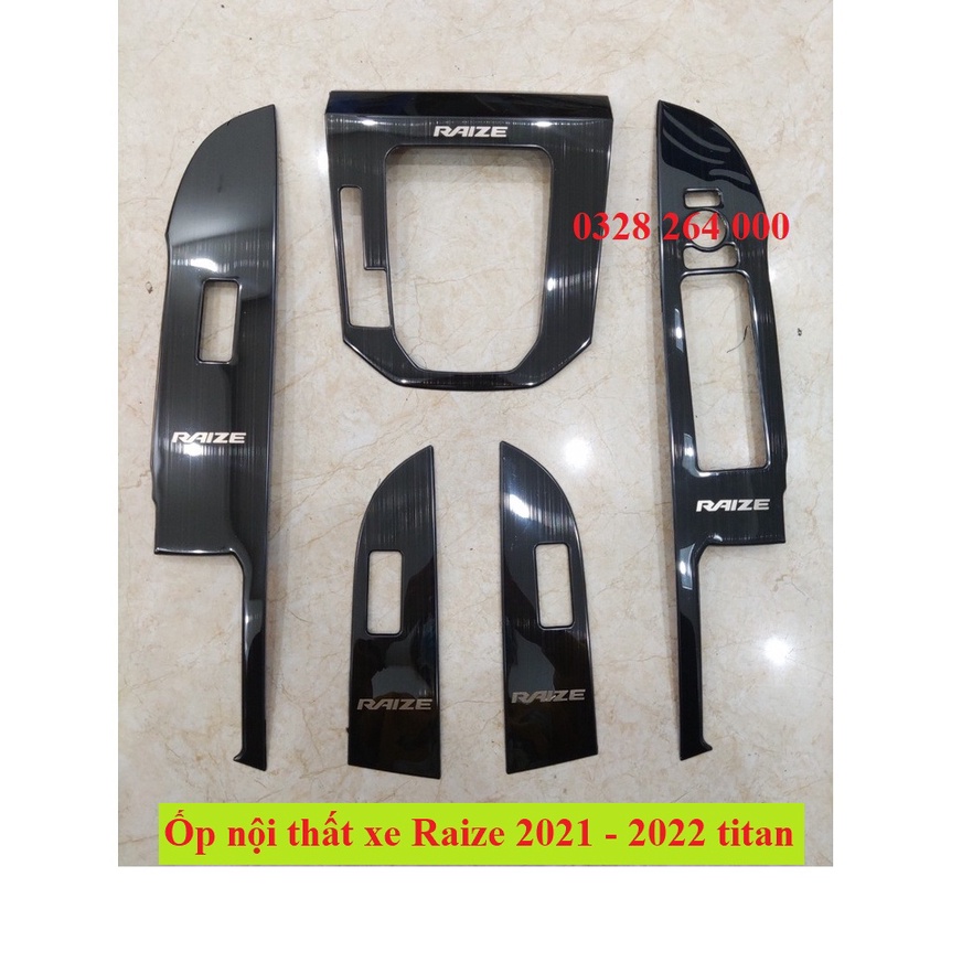 Ốp Nội Thất Xe Toyota Raize 2021 2022 - 5 chi tiết Mẫu Titan