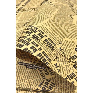 3 tờ Giấy báo, giấy xi măng, dây thừng gai, ruy băng kim tuyến...