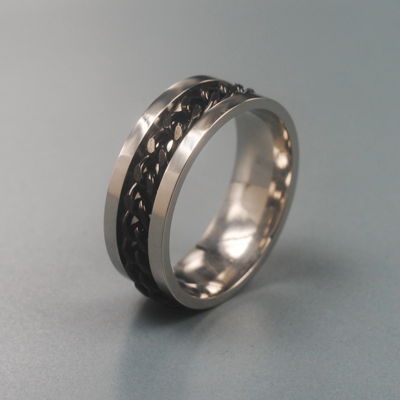 Nhẫn Thép Titan Kiểu Dáng Đơn Giản Hợp Thời Trang
