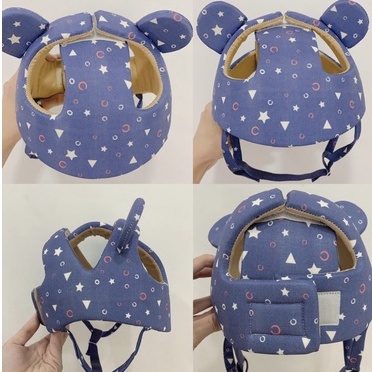 Nón bảo vệ đầu cho bé có tai thỏ - nón bảo hiểm cho bé tập đi, bò, ngồi xe máy- mẫu mới