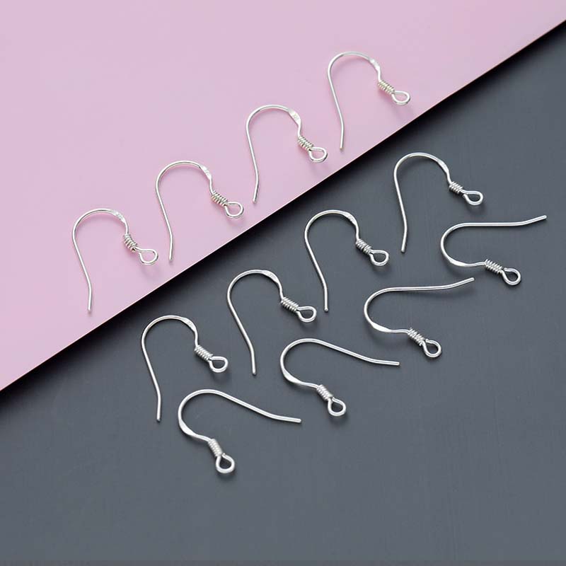 Bộ 10 Móc Cài Bông Tai Bằng Bạc Sterling 925 Chống Dị Ứng Dùng Làm Trang Sức Thời Trang DIY