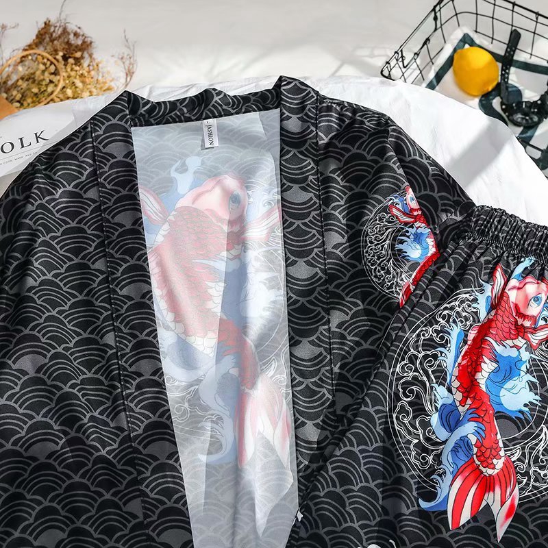 Set of Short Sleeve Shirt + Printed Shorts for Men