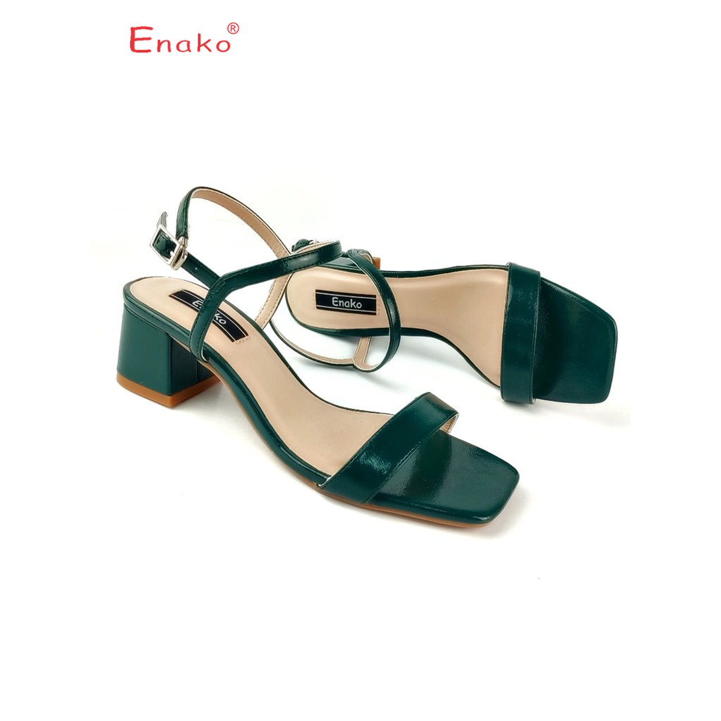 Giày sandal quai mảnh gót 5cm êm ái Enako TP13518