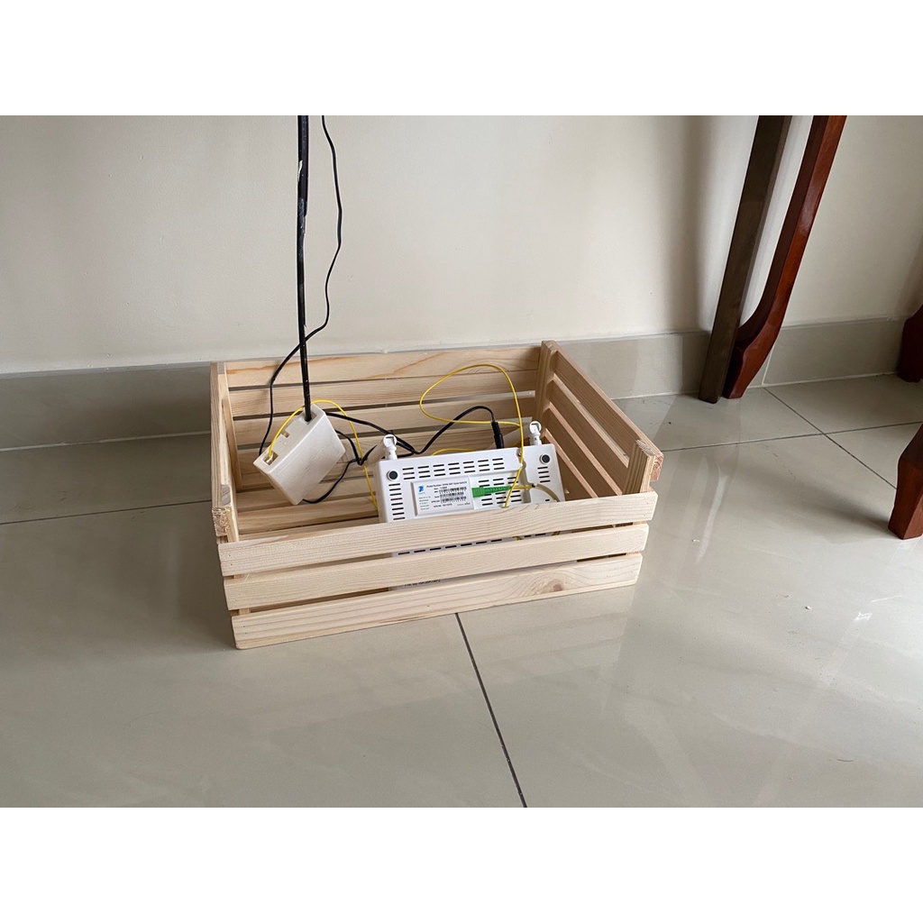Hộp gỗ trang trí decor- Hộp Pallet gỗ thông tự nhiên