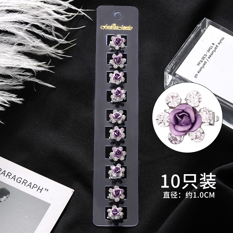 Set 10 Kẹp Tóc Hoa Nhỏ Dễ Thương Dành Cho Nữ DIY