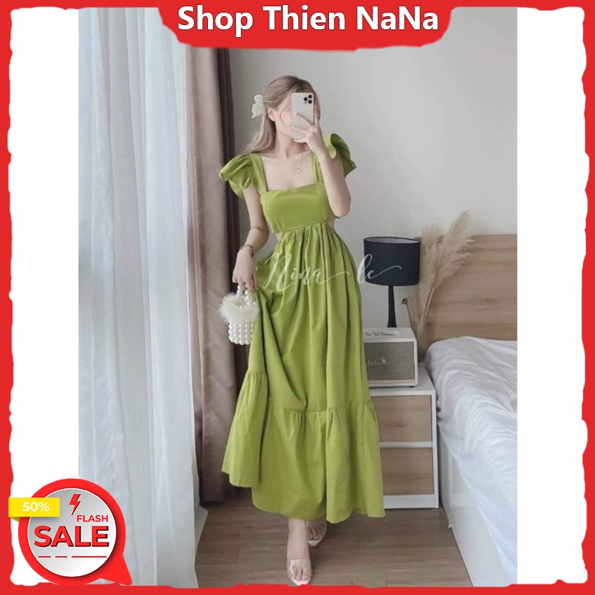 Đầm maxi hai dây bản to dáng suông dài tiểu thư chất tơ mềm siêu xinh, Váy 2 dây nữ dáng dài đi biển rẻ đẹp