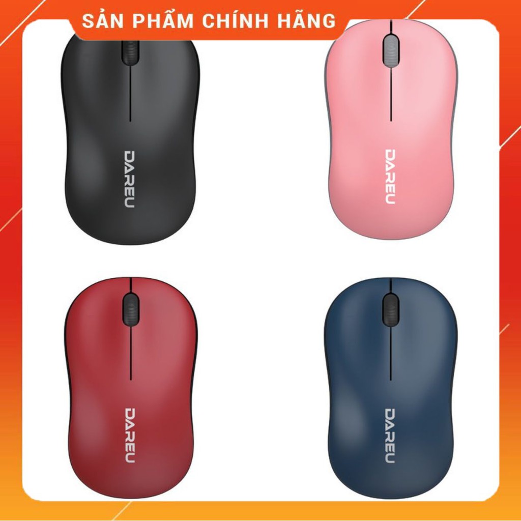 Chuột không dây Dareu LM106G Black/ Red /Blue / Pink - Chính hãng Mai Hoàng Bảo hành 24 tháng